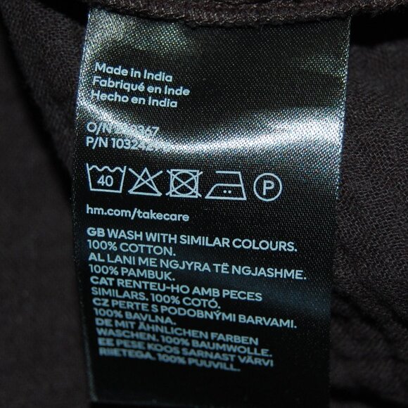 H&M Black Strap Shoulder Gauze Top Women 2XL (Bust: 50") - Picture 4 of 4